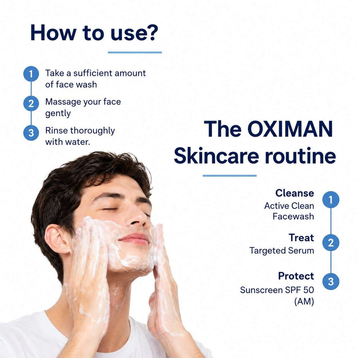 Active Clean Face Wash (100ml) | For Normal, Oily or Combination Skin